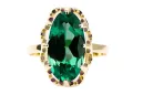 Anneau Bijoux vintage Émeraude Or jaune 14 carats vrc253y